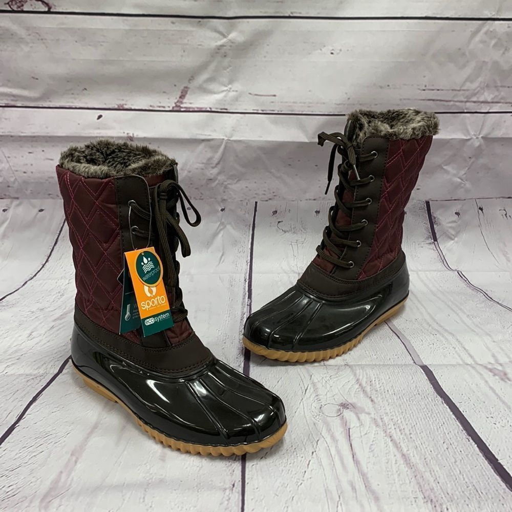 𝅺NWT Sporto Ecosystem Duck Boots Size 10